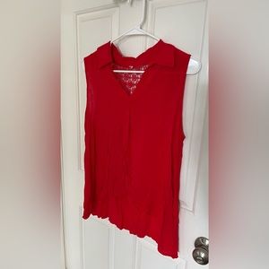 Unbranded Women’s Red Sleeveless Blouse